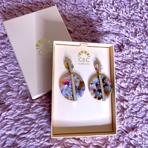 New earrings rose gold and acrylic